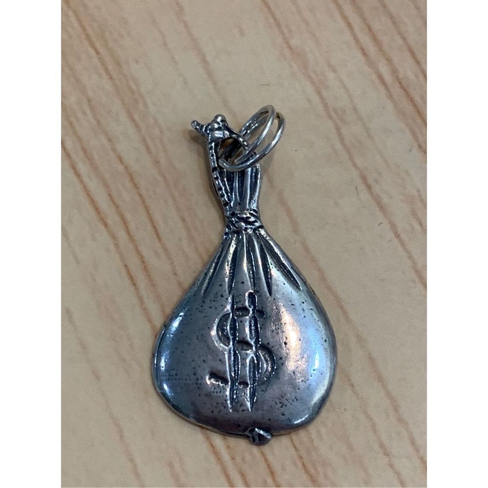 Money Bag Sterling Silver Jewelry Charm